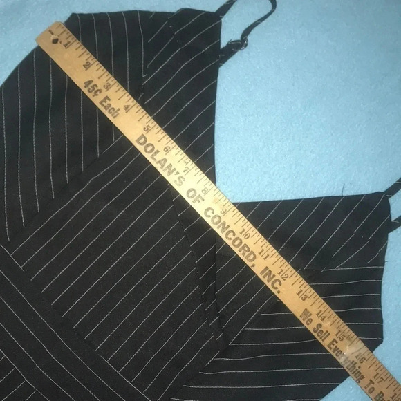 CBR Chic/Boutique/Rose romper faux wrap pinstriped adjustable straps NEW size L - Picture 6 of 8